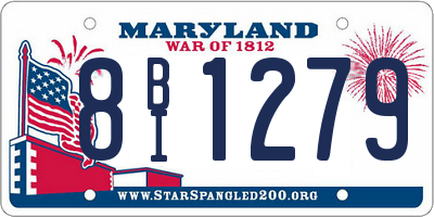 MD license plate 8BI1279