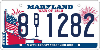MD license plate 8BI1282