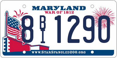 MD license plate 8BI1290