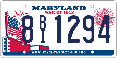 MD license plate 8BI1294