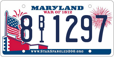 MD license plate 8BI1297