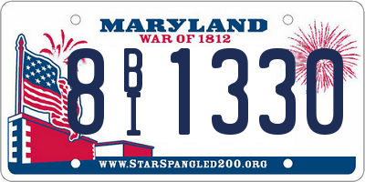 MD license plate 8BI1330