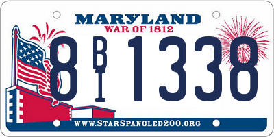 MD license plate 8BI1338