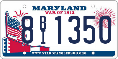 MD license plate 8BI1350