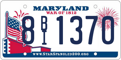 MD license plate 8BI1370