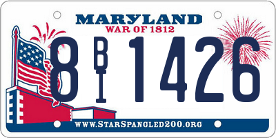 MD license plate 8BI1426