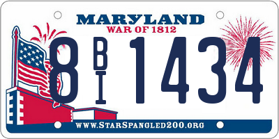 MD license plate 8BI1434