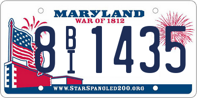 MD license plate 8BI1435