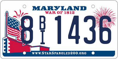 MD license plate 8BI1436