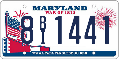 MD license plate 8BI1441