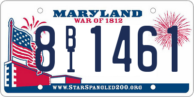 MD license plate 8BI1461