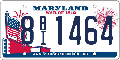 MD license plate 8BI1464