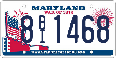 MD license plate 8BI1468