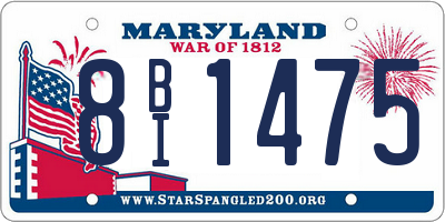 MD license plate 8BI1475