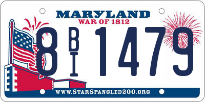 MD license plate 8BI1479