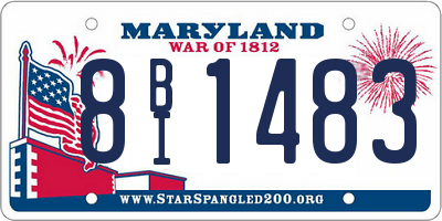 MD license plate 8BI1483