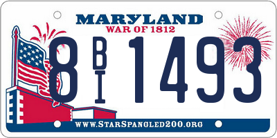 MD license plate 8BI1493