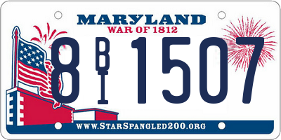 MD license plate 8BI1507