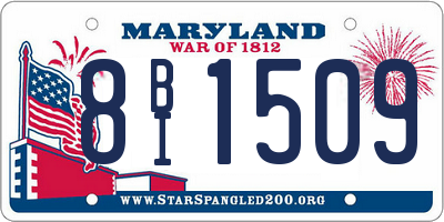 MD license plate 8BI1509