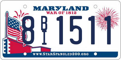 MD license plate 8BI1511