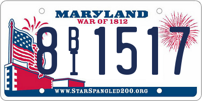 MD license plate 8BI1517