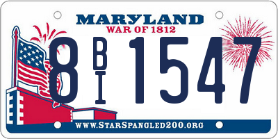 MD license plate 8BI1547