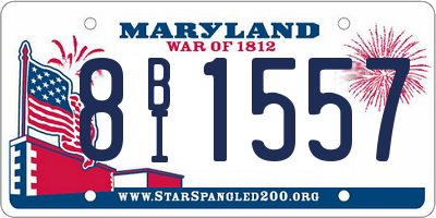 MD license plate 8BI1557