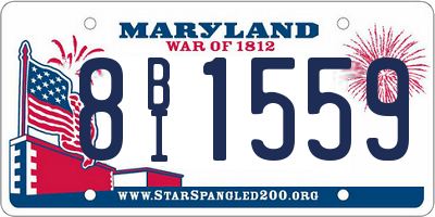 MD license plate 8BI1559