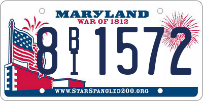 MD license plate 8BI1572