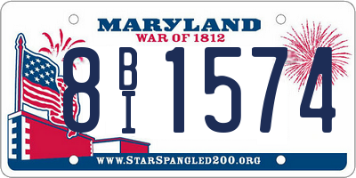 MD license plate 8BI1574