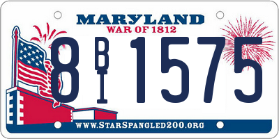 MD license plate 8BI1575