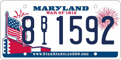 MD license plate 8BI1592