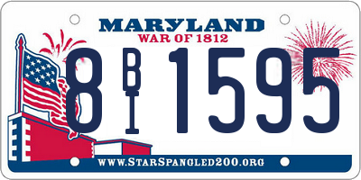 MD license plate 8BI1595