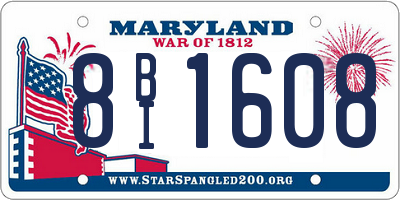 MD license plate 8BI1608