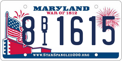 MD license plate 8BI1615