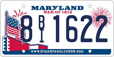 MD license plate 8BI1622