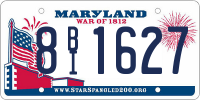 MD license plate 8BI1627