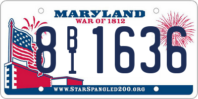MD license plate 8BI1636