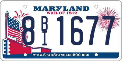 MD license plate 8BI1677