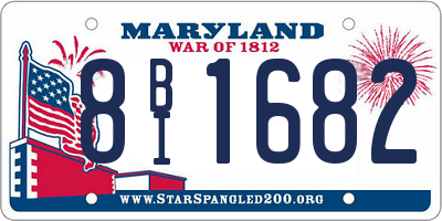 MD license plate 8BI1682
