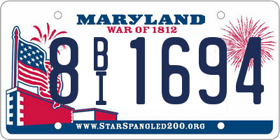 MD license plate 8BI1694