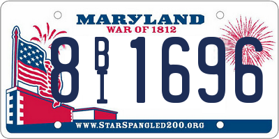 MD license plate 8BI1696