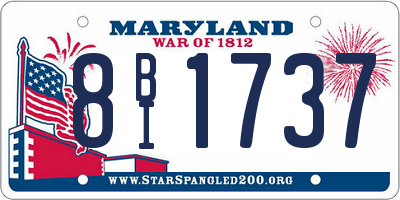 MD license plate 8BI1737