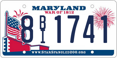 MD license plate 8BI1741