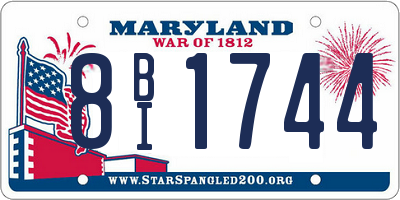 MD license plate 8BI1744
