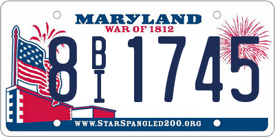 MD license plate 8BI1745