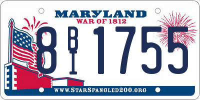MD license plate 8BI1755