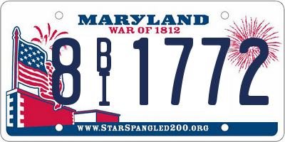 MD license plate 8BI1772