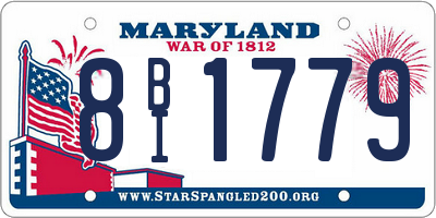 MD license plate 8BI1779