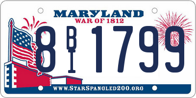 MD license plate 8BI1799
